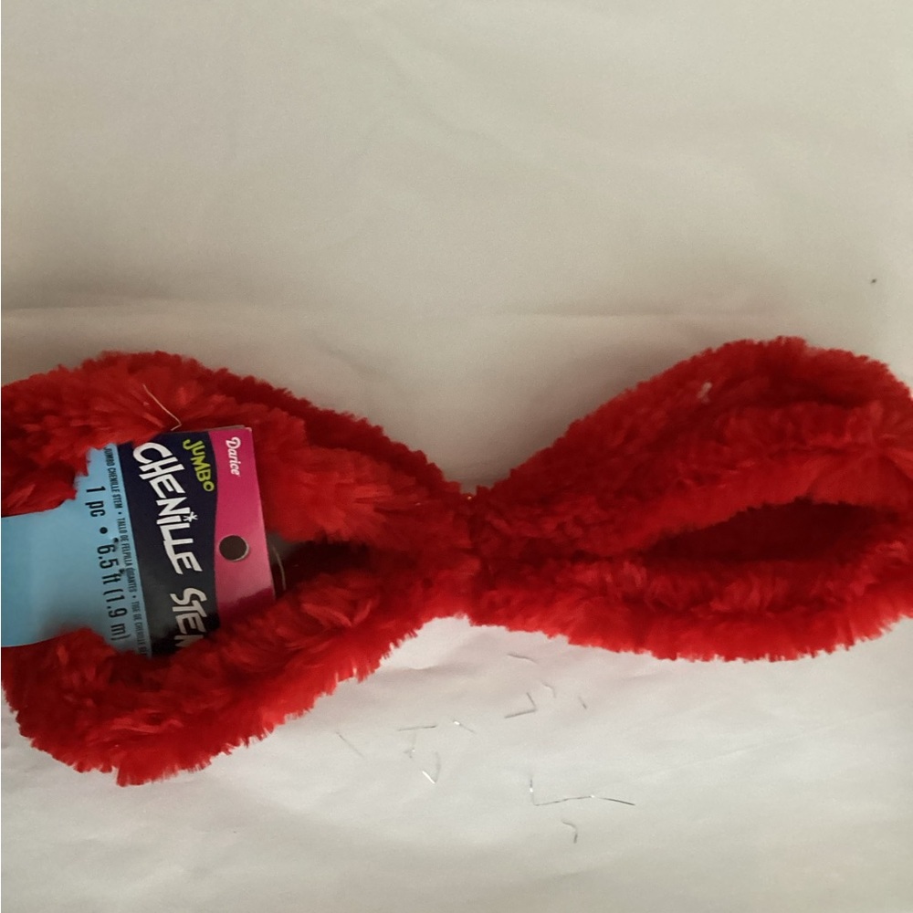 Chenille stem red, 6.5 feet never used.